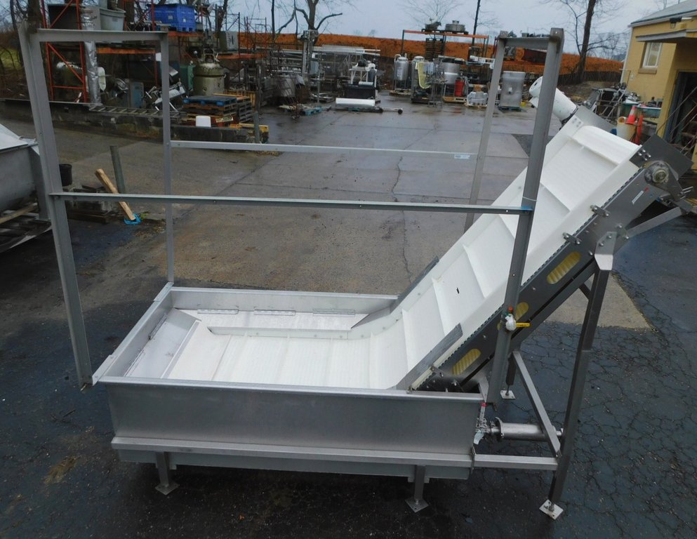 Nedco Cleated Incline Conveyor With Wash Tank  81